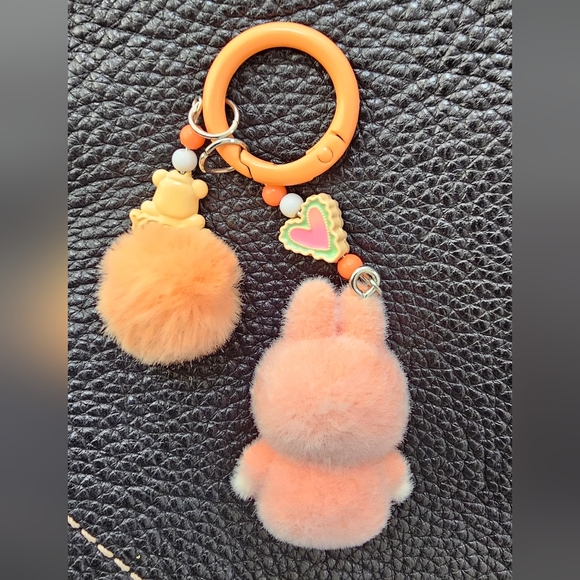 Adorable Furry Orange Phone Purse Charm Keychain NWOT - Picture 2 of 5